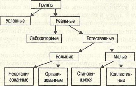 Классификация групп (по Г. А. Андреевой)